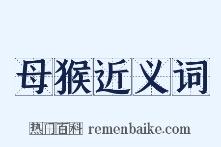 母猴近义词是什么意思的图片